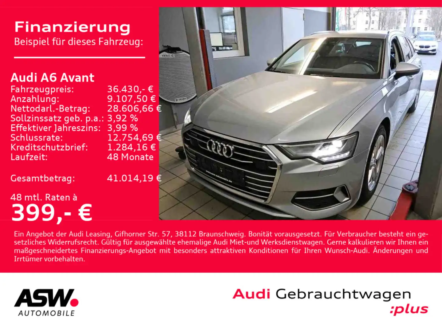 Audi A6 Avant Sport 40TDI quattro NAVI LED ACC RFK VC Silber - 1