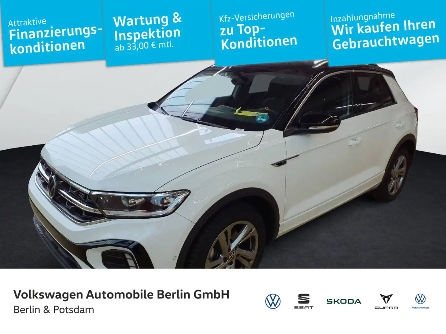 Volkswagen T-Roc 1.5 TSI DSG R-Line Navi AHK LED Kamera Weiß - 1