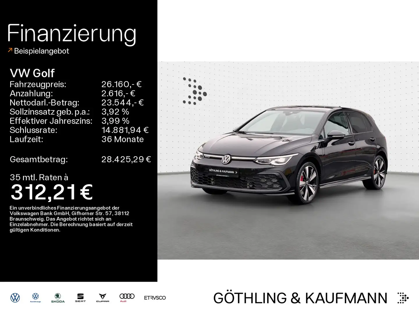 Volkswagen Golf GTE GTE 1.4 TSI eHybrid*NAVI*18Zoll*SHZ*ACC*LED Schwarz - 1