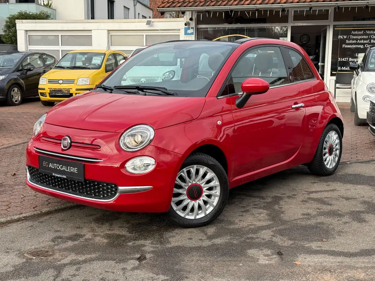 Fiat 500 Red *1.Hand*Mwst*Allwetter*TÜV*DAB+ Rouge - 1
