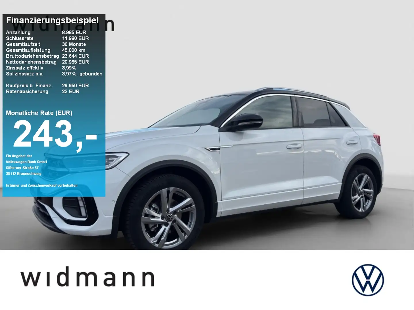 Volkswagen T-Roc R-Line 1.5 TSI 150 PS DSG AHK NAVI ACC Weiß - 1