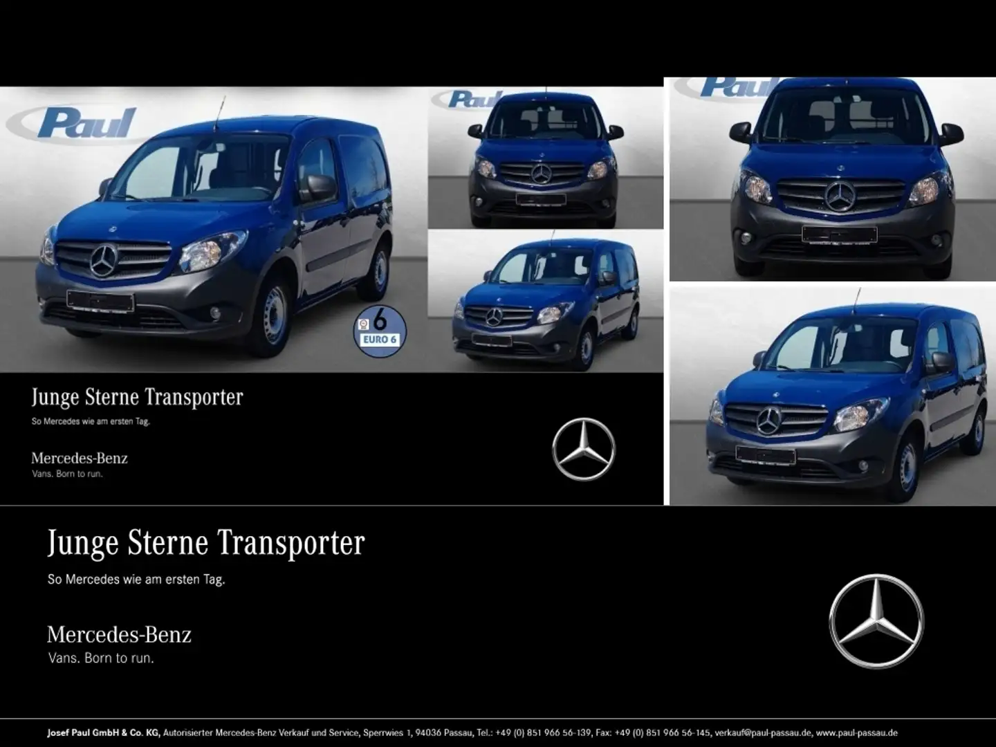 Mercedes-Benz Citan 109 CDI KA Klima+AHK+Kamera+SHZ+Tempomat Bleu - 1