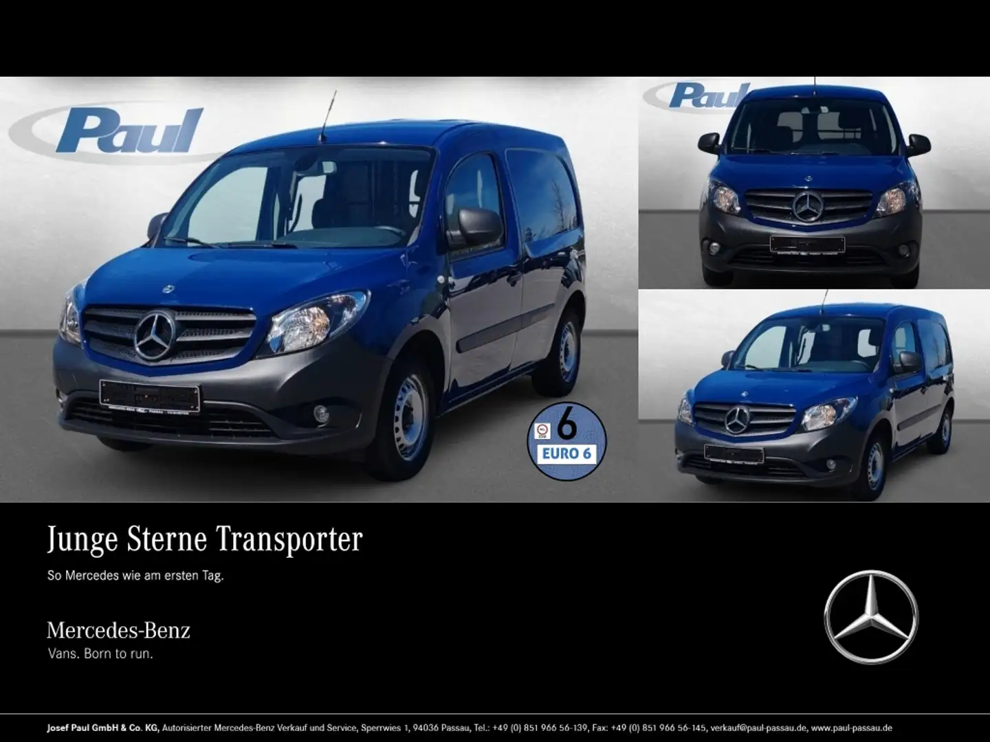 Mercedes-Benz Citan 109 CDI KA Klima+AHK+Kamera+SHZ+Tempomat Bleu - 2