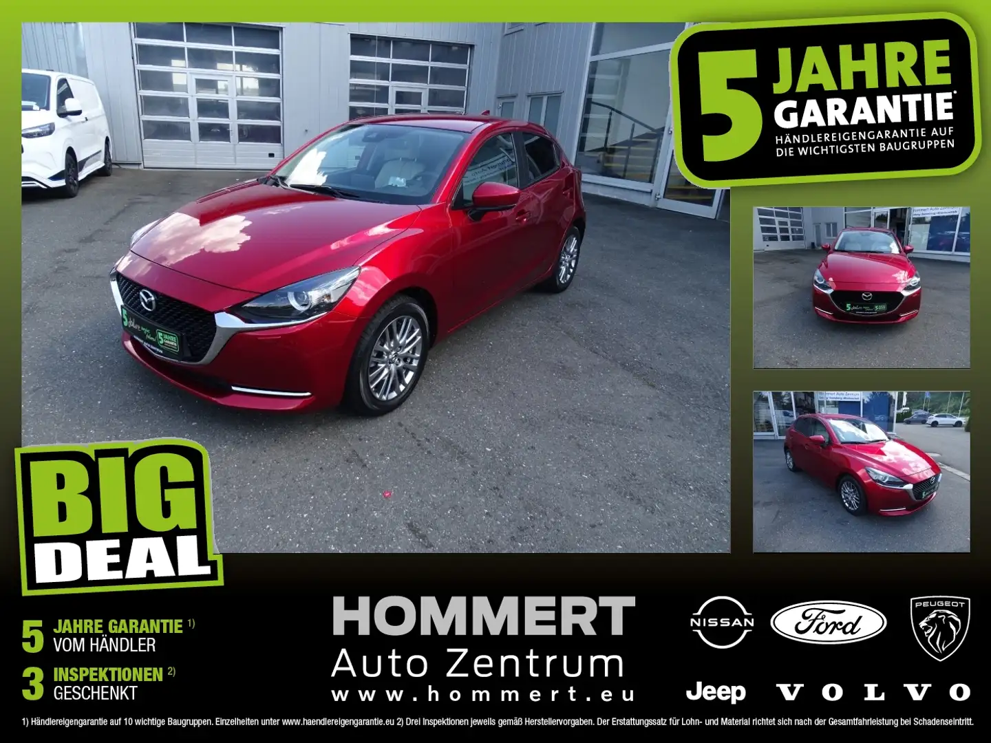 Mazda 2 1.5 SKYACTIV-G 90 Edition 100 Alu Klima Rouge - 1