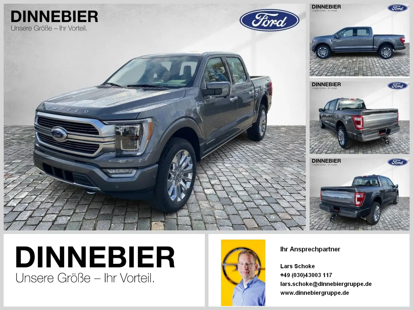 Ford F 150 F-150 Limited 3.5 *LaunchEdition*AHK*Pano*360* Grau - 1