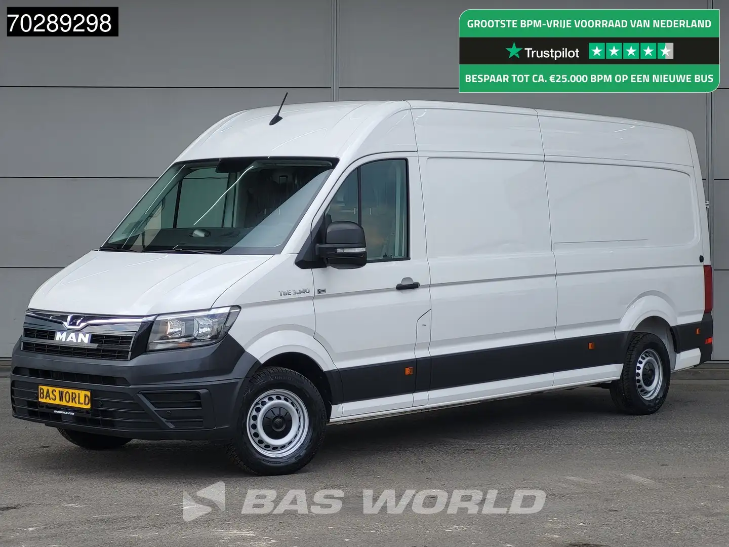 MAN TGE 3.140 L4H3 Trekhaak Airco Cruise Camera Parkeersen Wit - 1