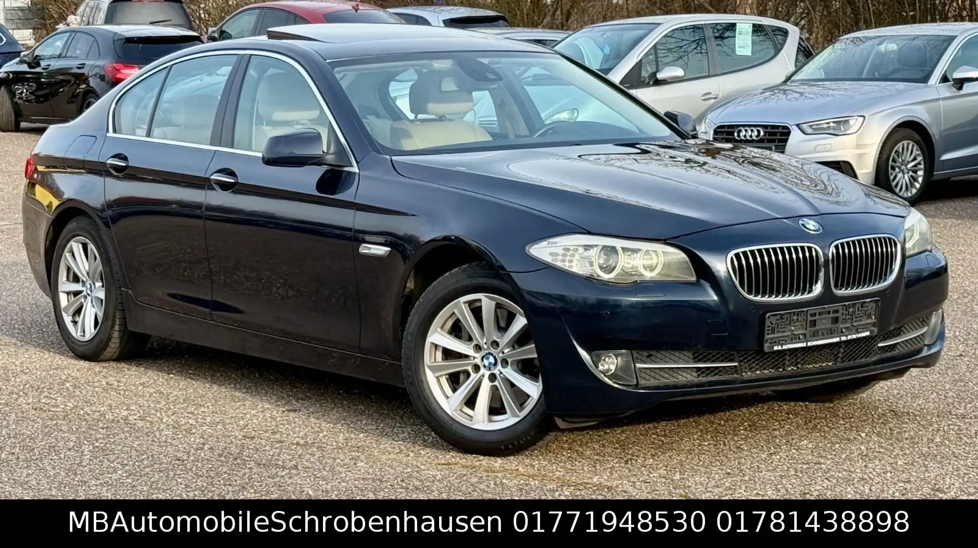 BMW 525 d AUTOMATIK LEDER XENON PDC GLASDACH Bleu - 1