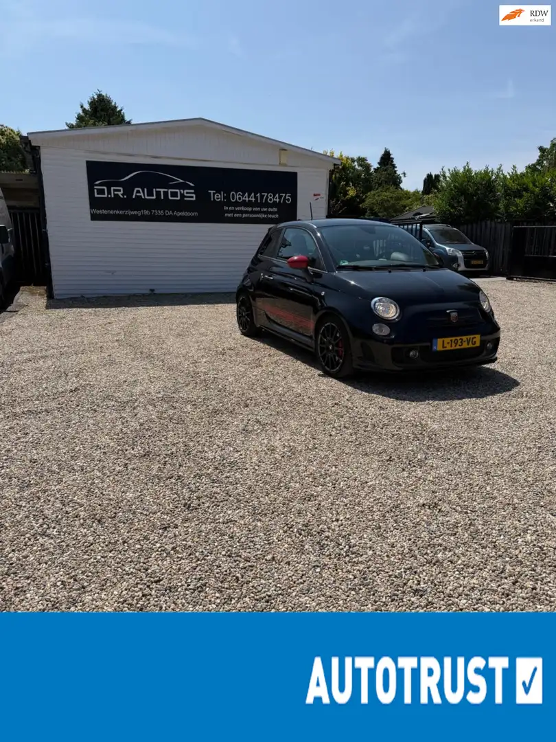 Fiat 500 Abarth 1.4 T-Jet Custom Zeer goed onderhouden! Zwart - 1