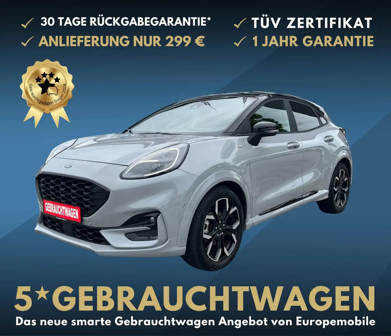 Ford Puma ST-Line X (D4) 1.0 EcoBoost 155 HYBRID NAVI, B&... Grau - 1