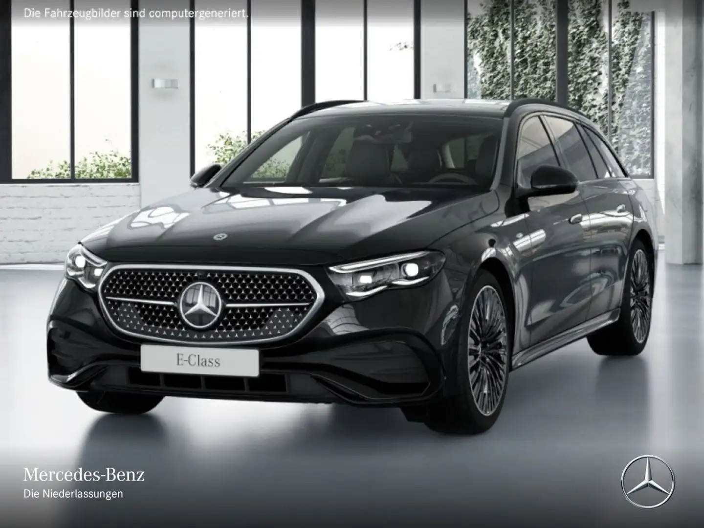 Mercedes-Benz E 300 de T 4M Hybrid AMG Fahrass 360° Pano Distr. Schwarz - 2