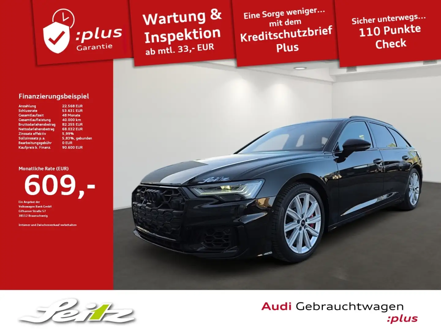 Audi S6 Avant 3.0 TDI quattro *AHK*DVD*HEAD-UP*PANO* Schwarz - 1