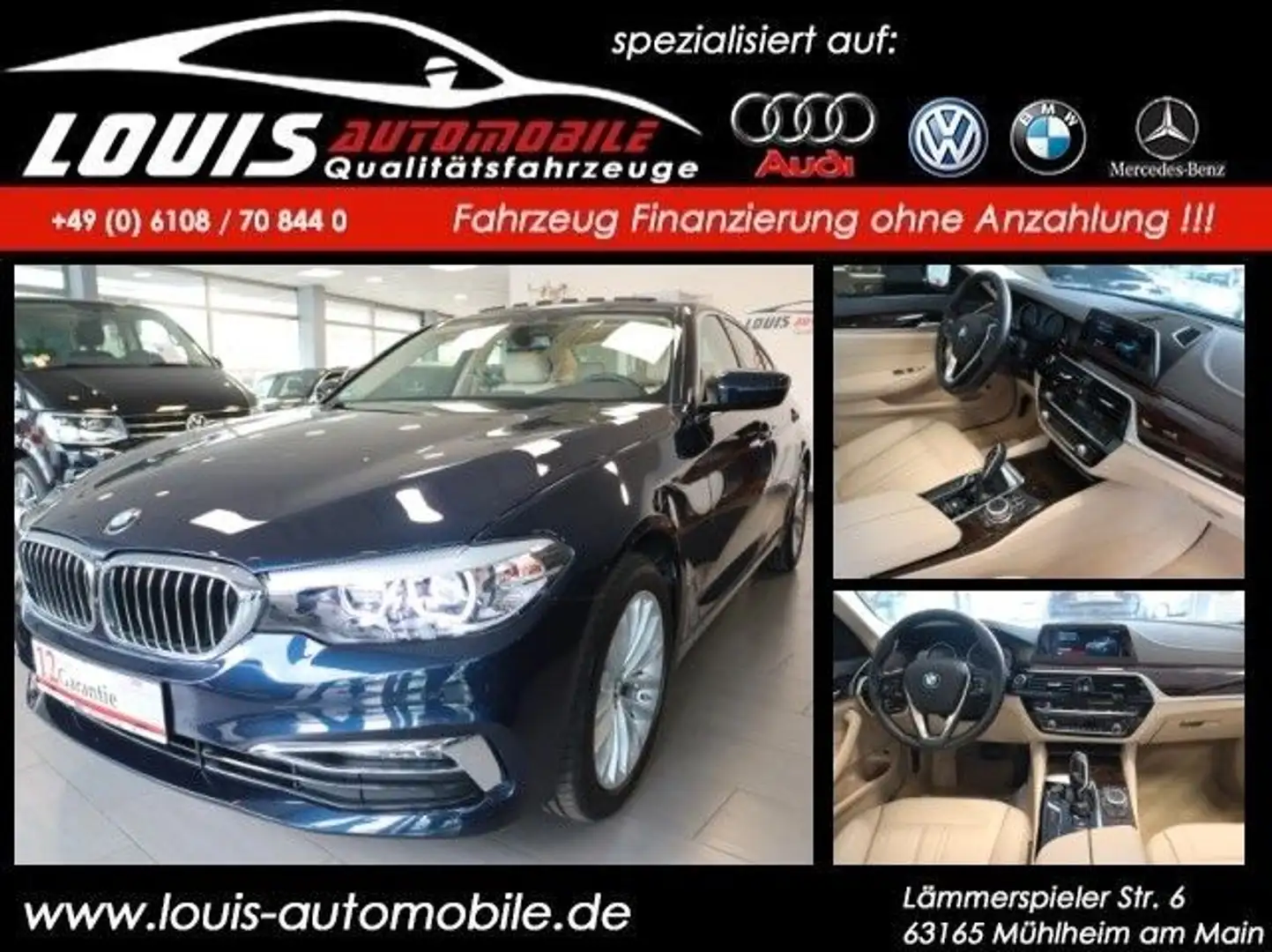 BMW 520 d Lim. Luxury Line 1.Hd/orig.18tkm/NEUWERTIG Bleu - 1