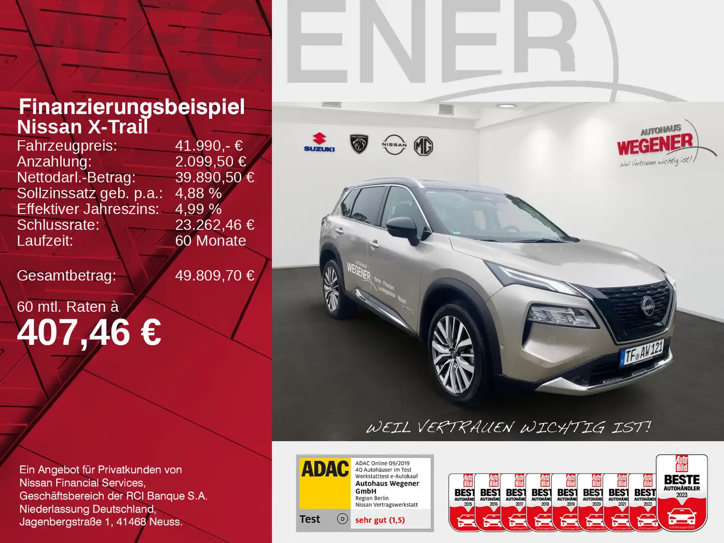 Nissan X-Trail X-TRAIL 1.5 VC-T e-POWER 204 PS 4x2 Tekna+ 5 Sit Silber - 2