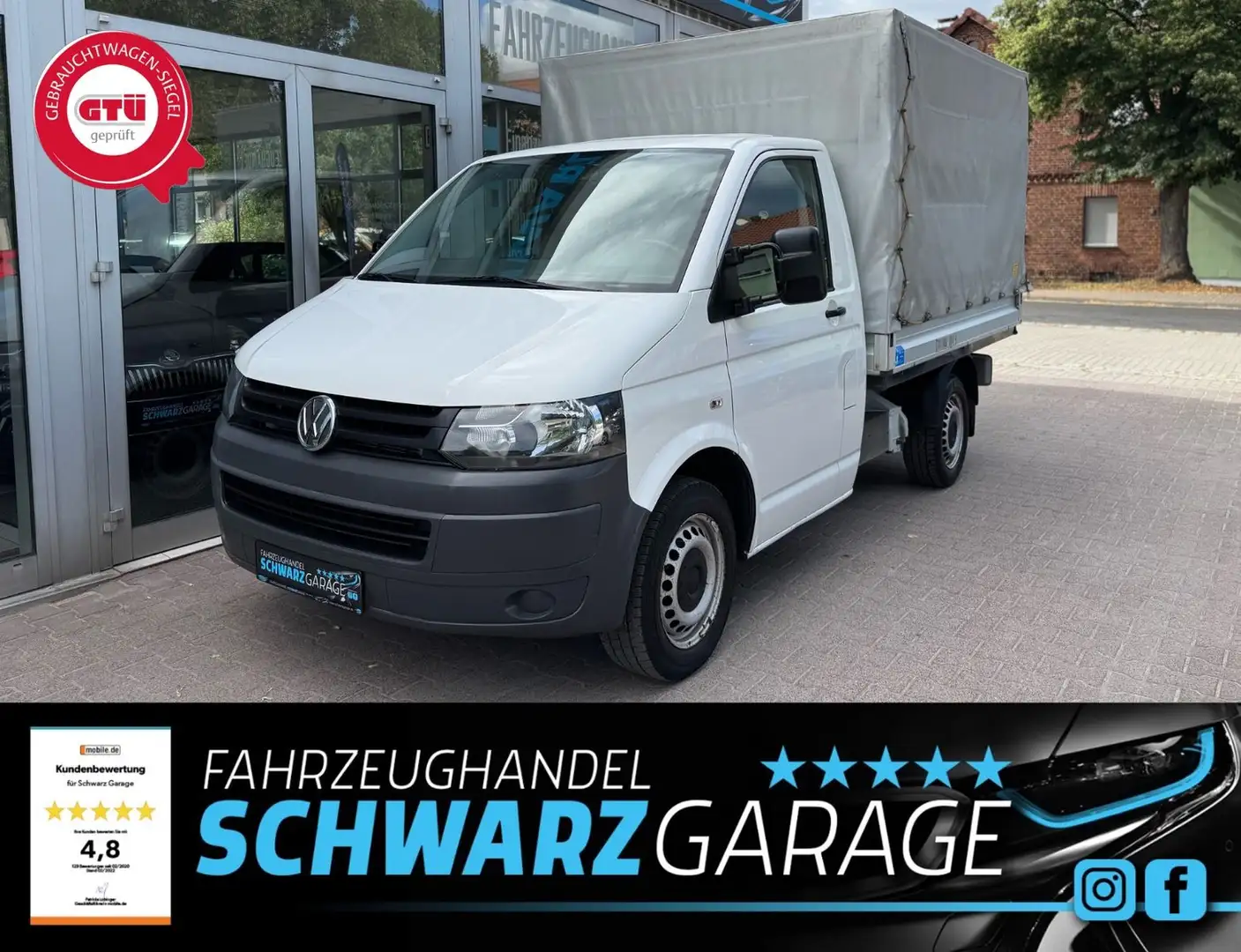 Volkswagen T5 Transporter Pritsche*WENIG-KM*KLIMA* Weiß - 1