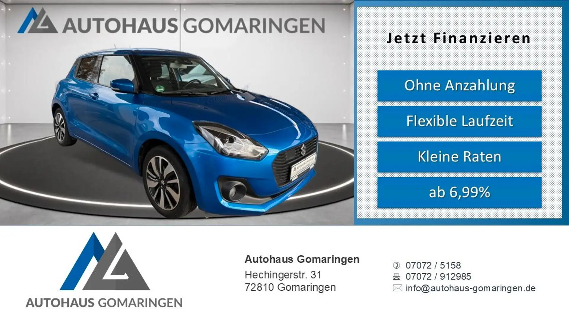 Suzuki Swift Comfort+ Aut.*1.Hand*Kamera*SHZ*FES*Navi* Blau - 1