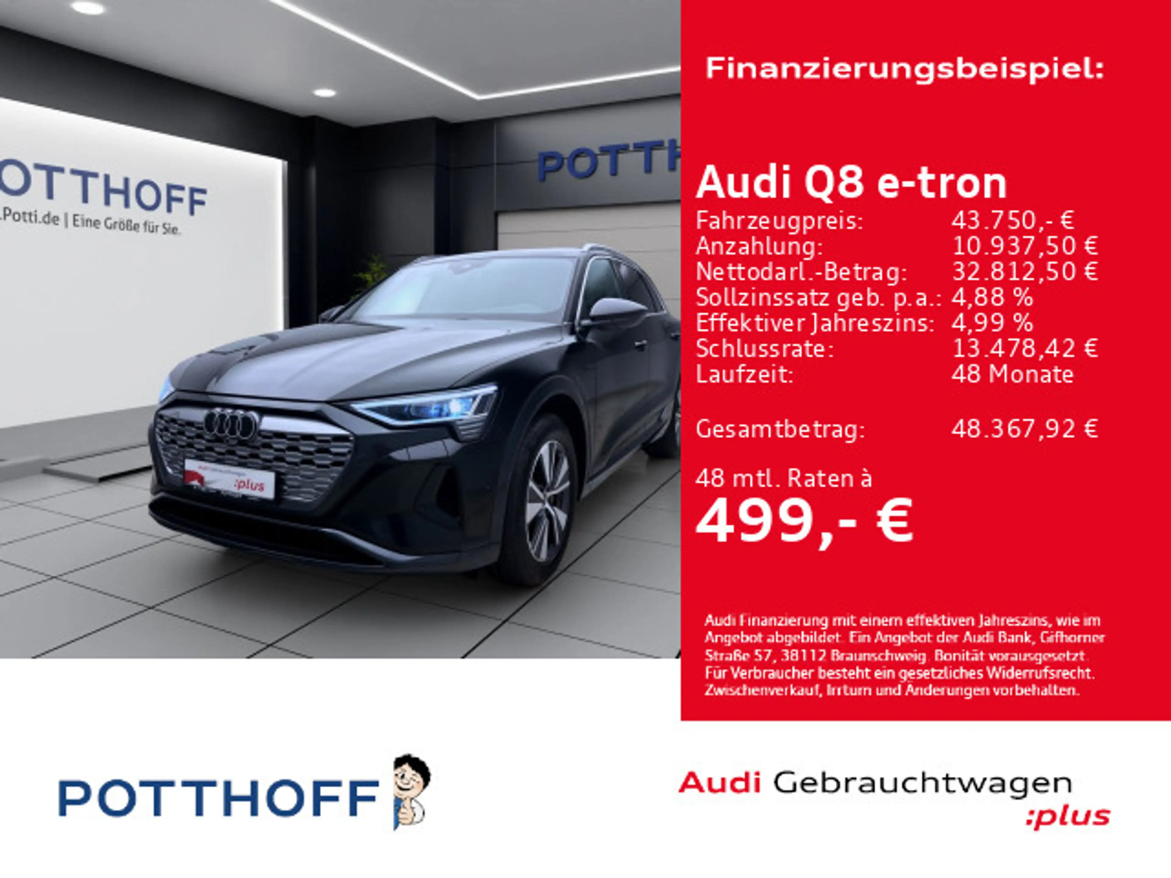 Audi Q8 e-tron 50 Q S LINE HuD AHK PANO NAVI
