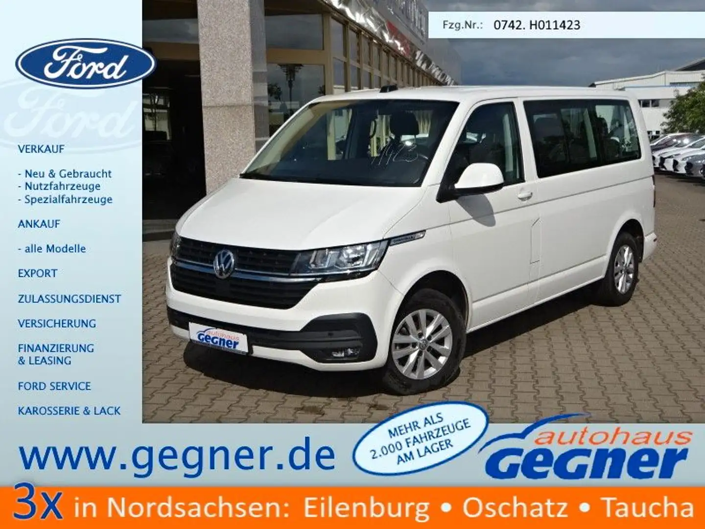Volkswagen T6 Caravelle T6.1 Caravelle Climatronic BF-Einzel Tempomat Білий - 1