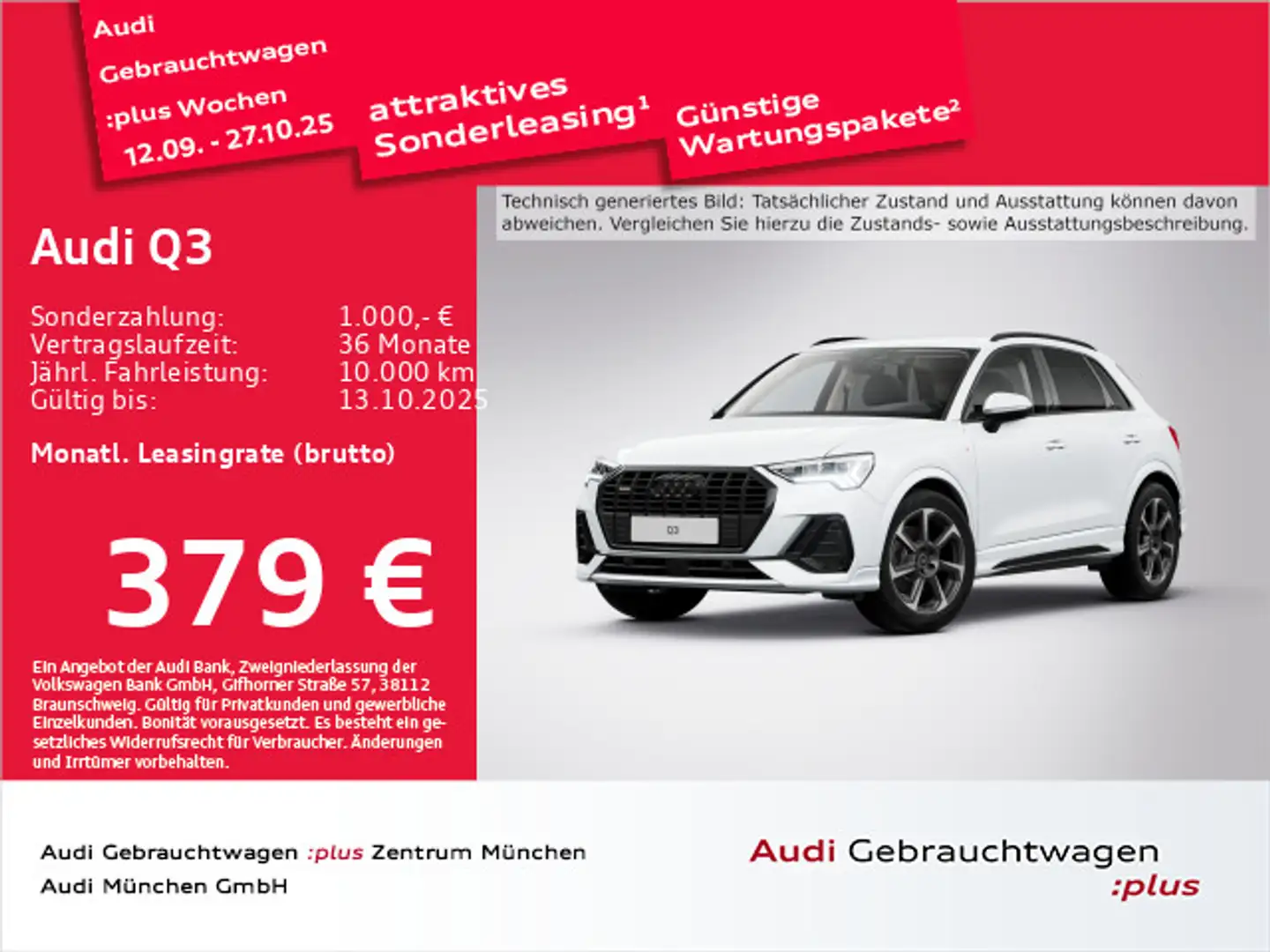 Audi Q3 40 TFSI qu. S tronic S line StdHzg/AHK/Navi+ Weiß - 1