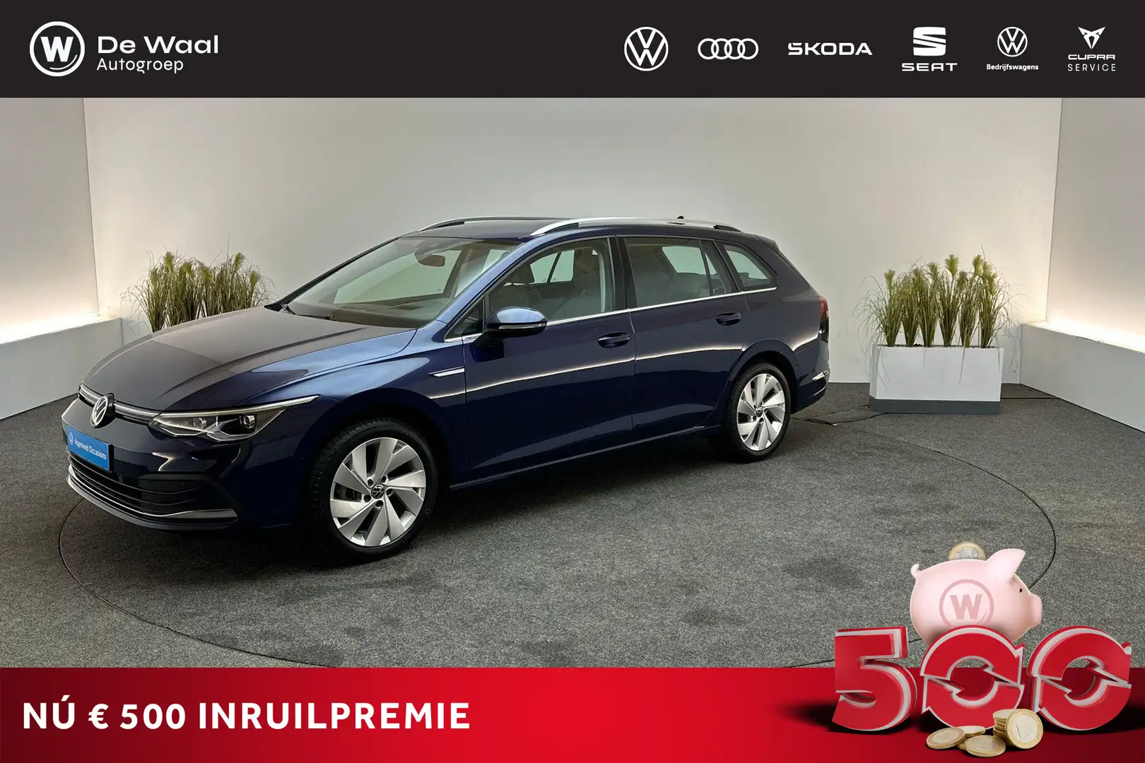 Volkswagen Golf Variant 1.5 130pk DSG eTSI Style | Park Assist, Afneembare Blauw - 1