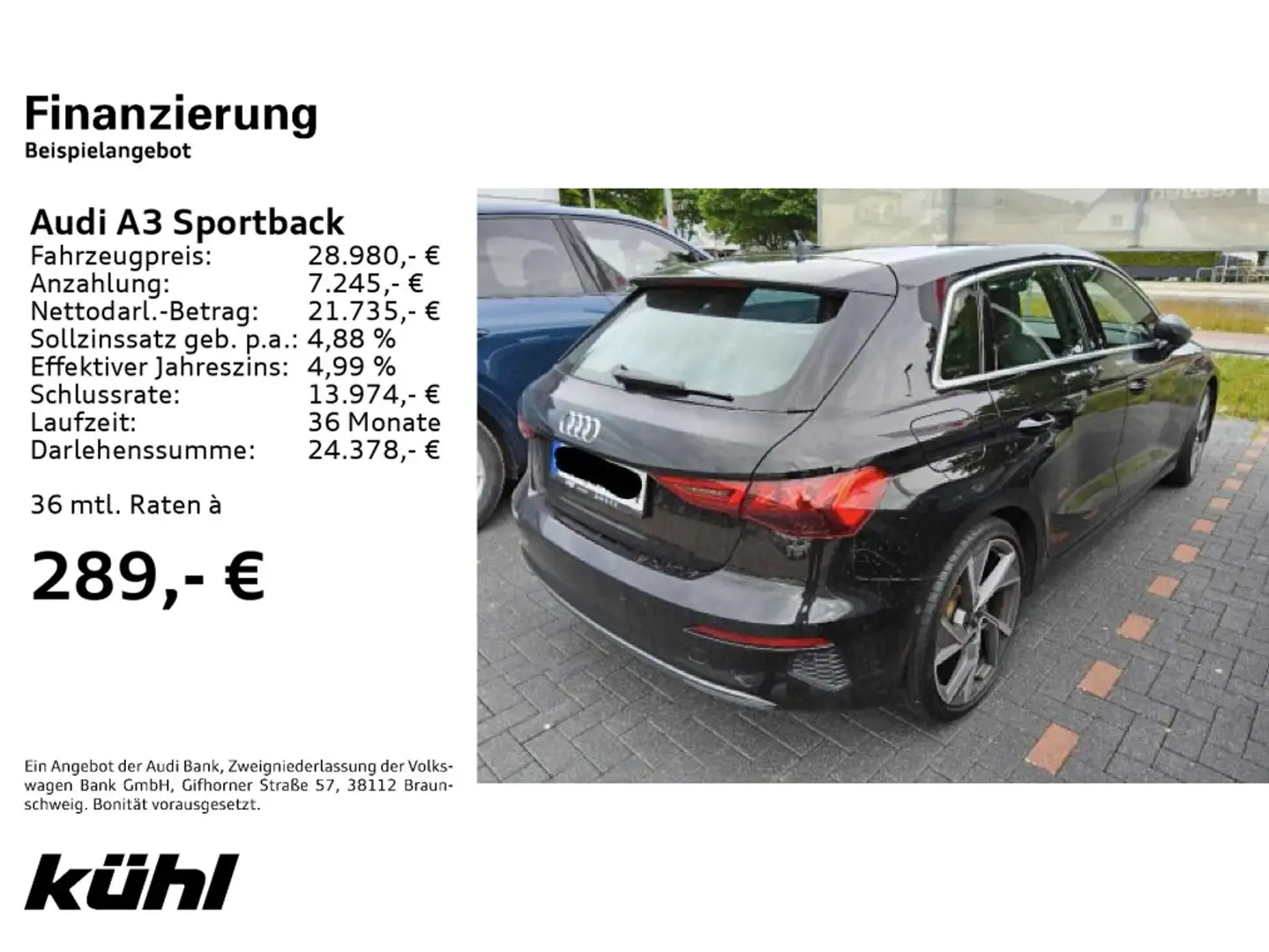 Audi A3 35 TFSI edition one LED Kamera Navi Schwarz - 2