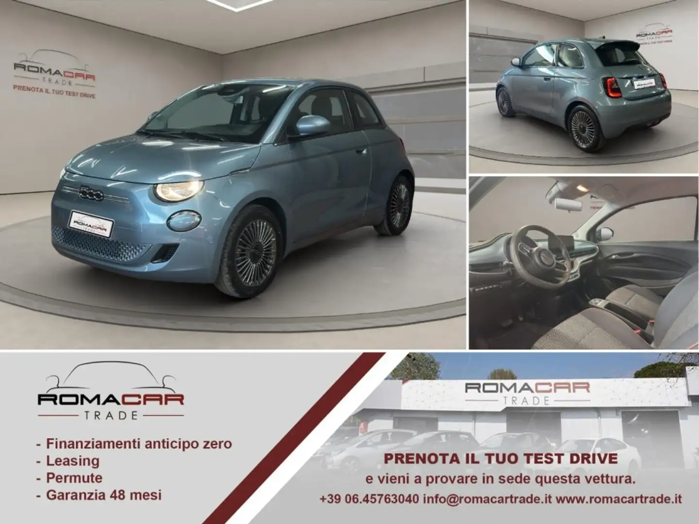 Fiat 500e 3+1 42 kWh Icon Blu/Azzurro - 1