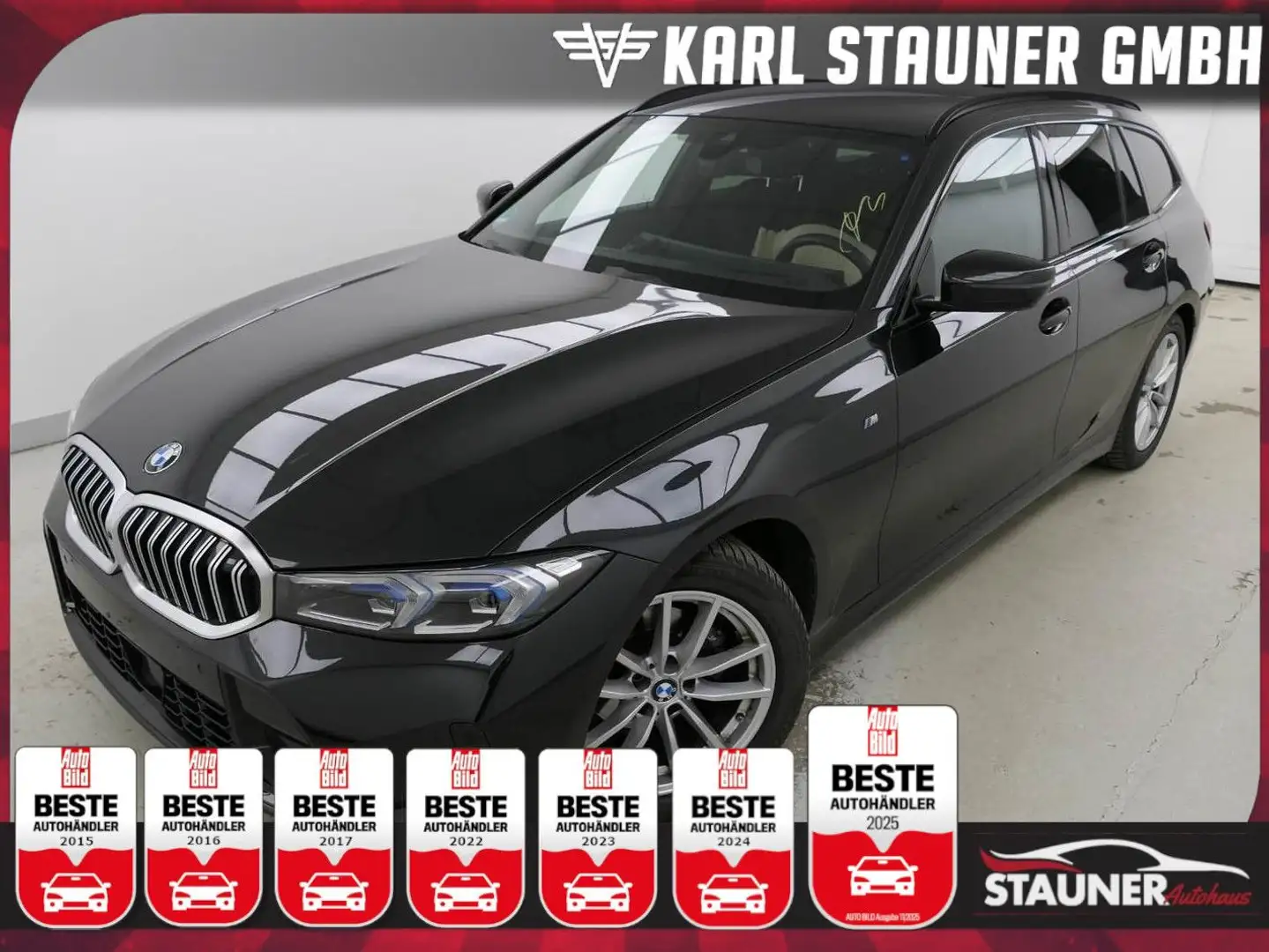 BMW 318 i Touring M-Sport 360° AHK HEAD-UP LED Schwarz - 1