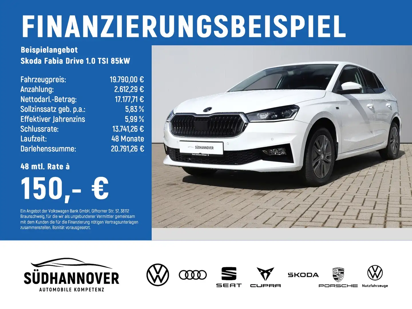 Skoda Fabia Drive 1.0 TSI 85kW +SITZHZG+PDC+KESSY+LED Weiß - 2