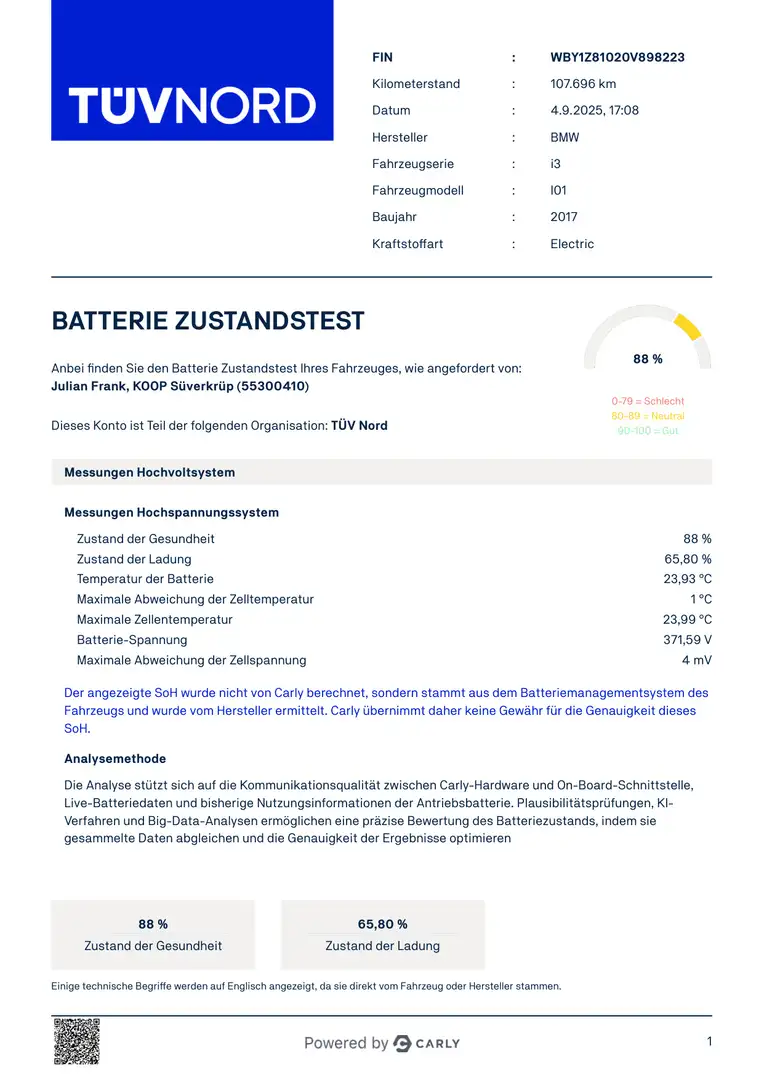 BMW i3 REX (peak 125 kW) MEMO DISTR KAMERA PDC SHD Blau - 2