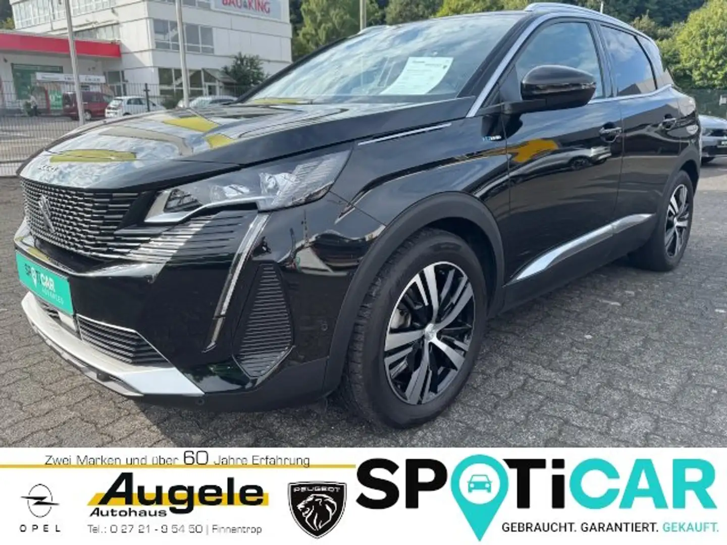 Peugeot 3008 Plug-in Hybrid 225PS GT AHK, Navi, Sitzheizung Schwarz - 1