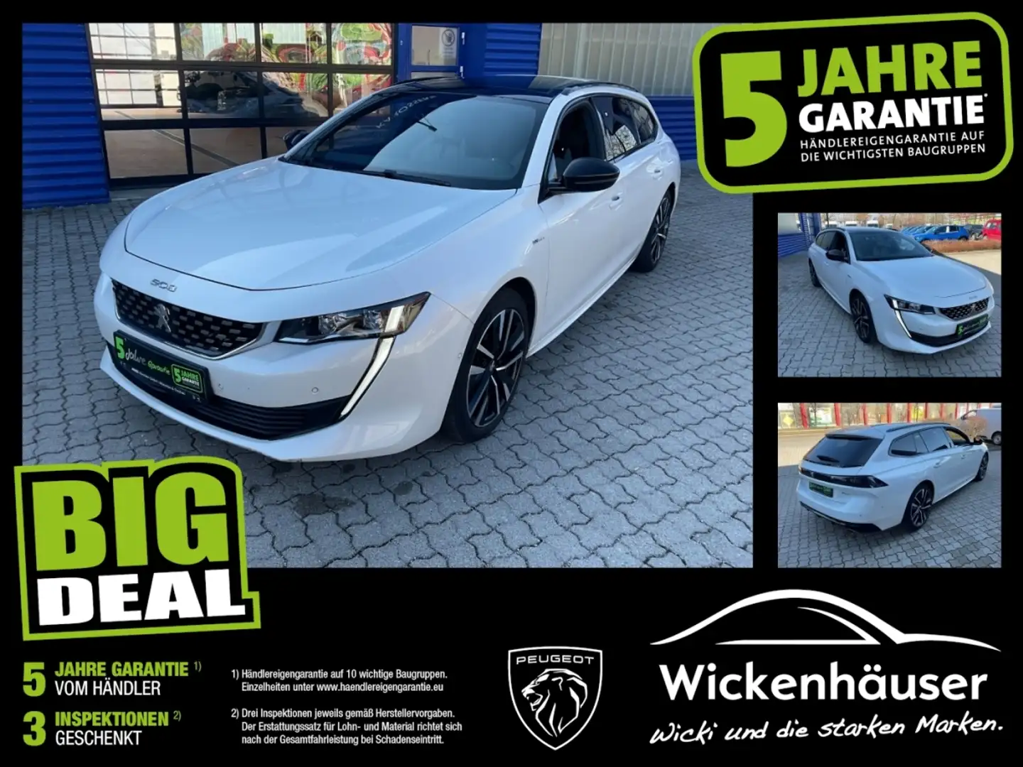 Peugeot 508 Plugin Hybrid SW GT Pano Klima Nachtsicht Weiß - 1