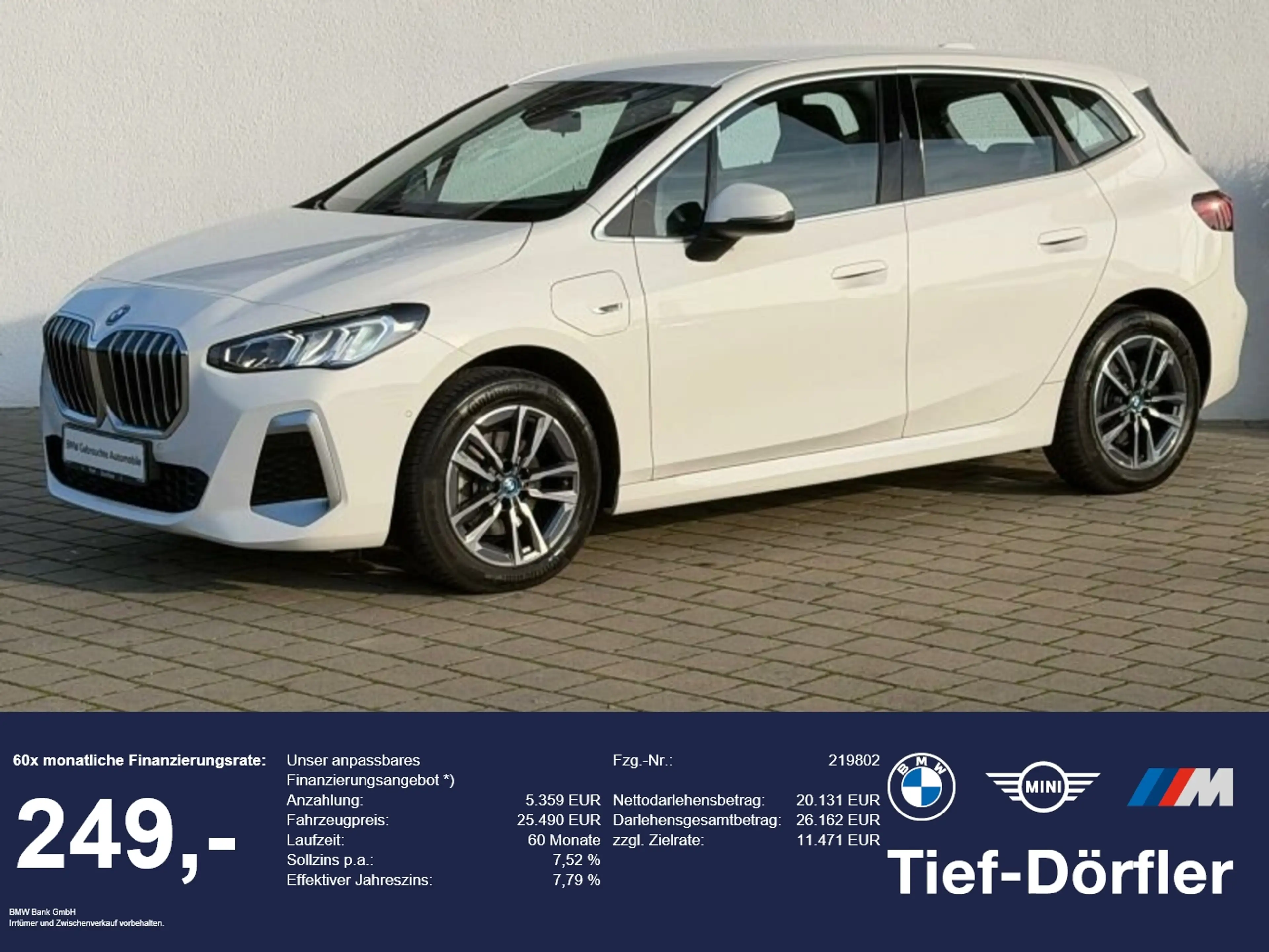 BMW 225 225e xDrive ActiveTourer M Sport LED/Shz/ParkAssi