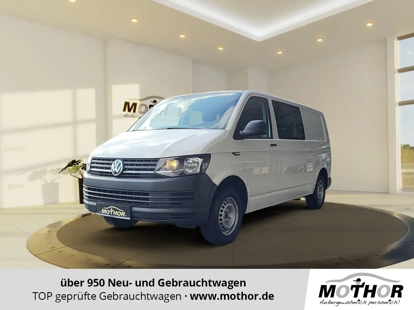 Volkswagen T6 Transporter Kombi Mixto Lang 2.0 TDI Klima Weiß - 1