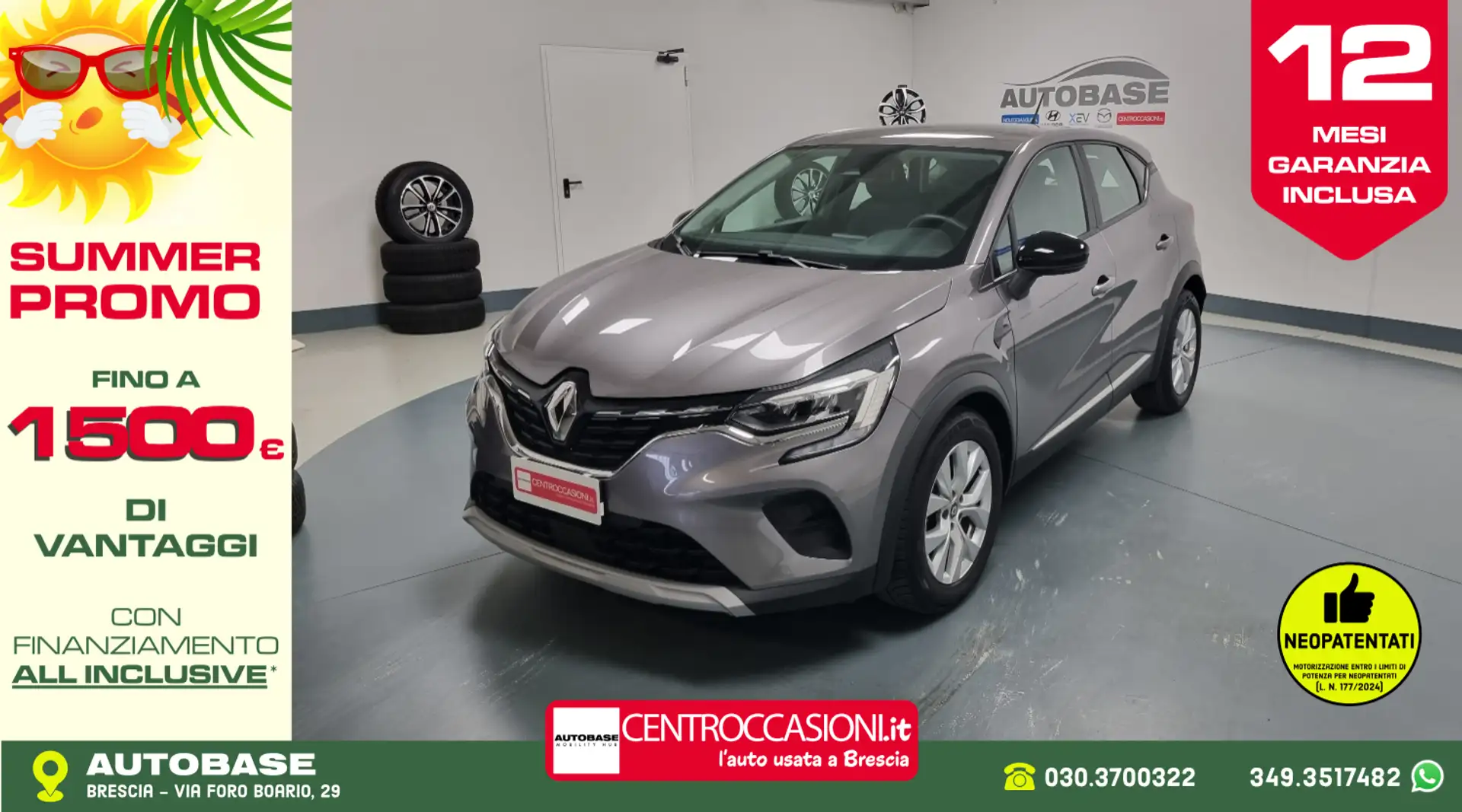 Renault Captur 1.0 tce Business 90cv my21 Grigio - 1
