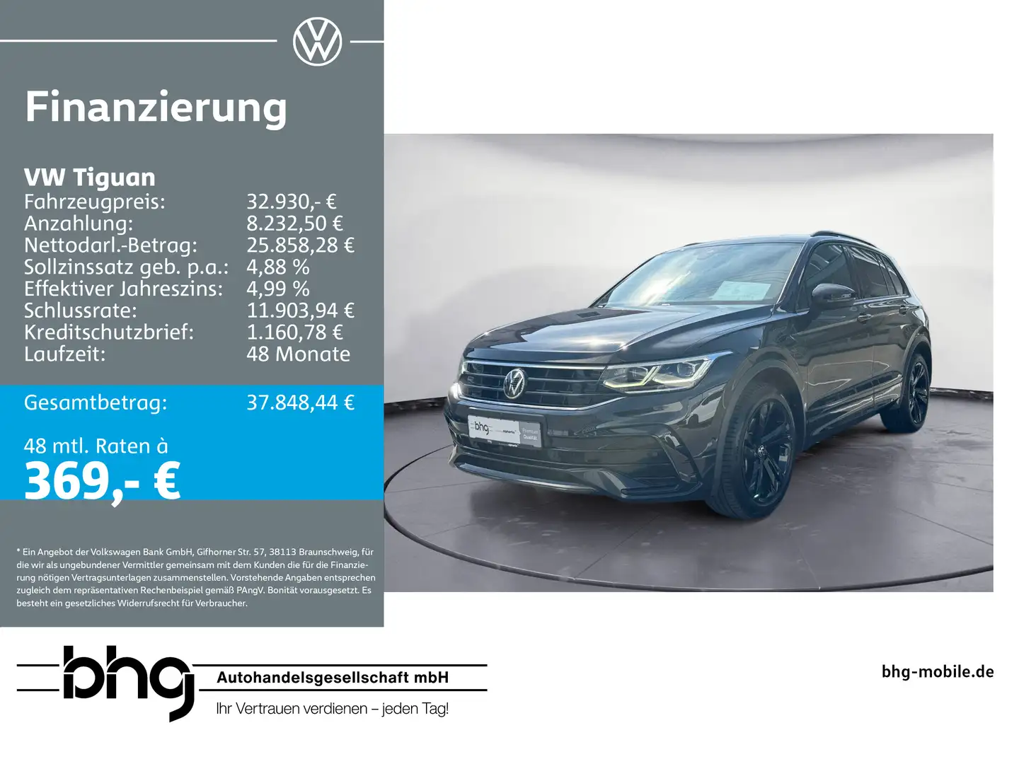 Volkswagen Tiguan 1.4 eHybrid DSG R-Line AHK Leder; Matrix; Noir - 1