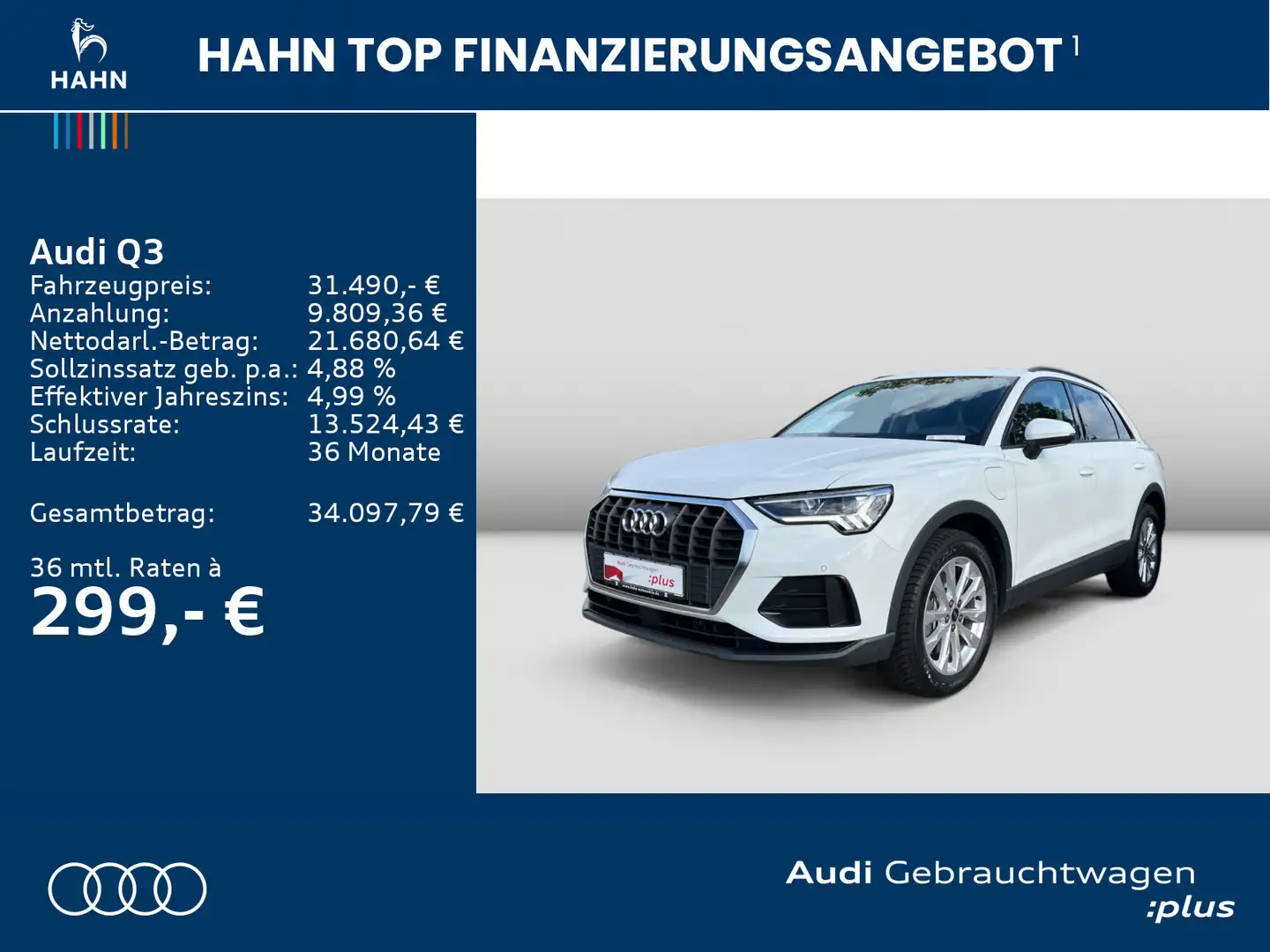 Audi Q3 45 TFSIe S tronic AHK Virtual LED Navi Weiß - 2