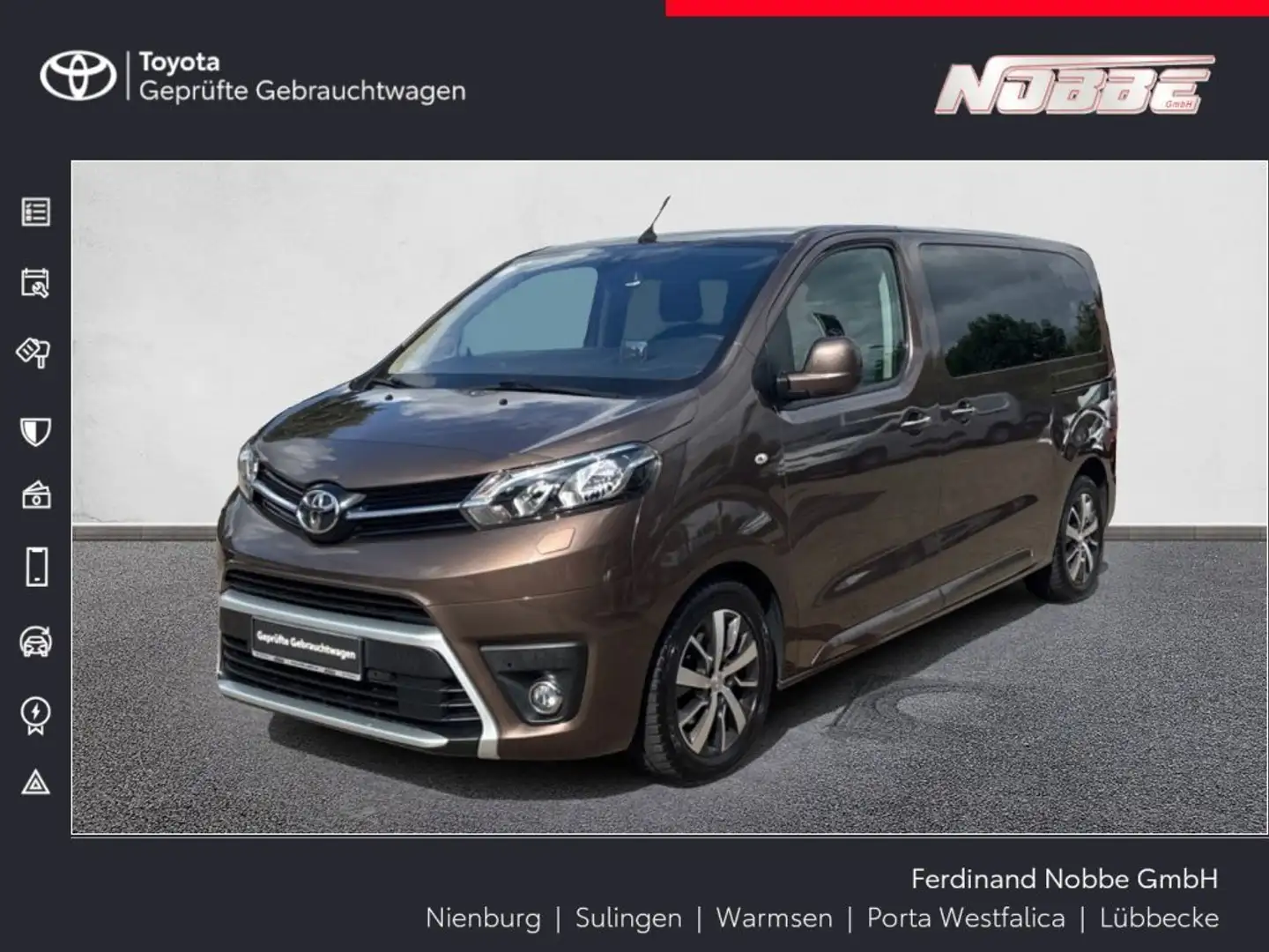 Toyota Proace 2,0-l-D-4D L1 (8-Si.) Verso Family Comfort Brun - 1