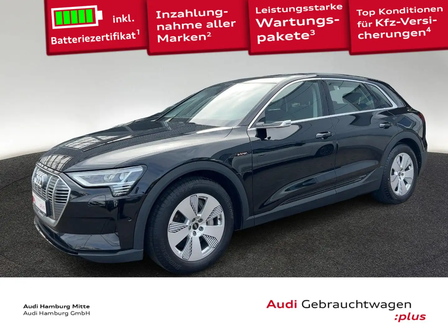 Audi e-tron 55 quattro S tronic Zwart - 1