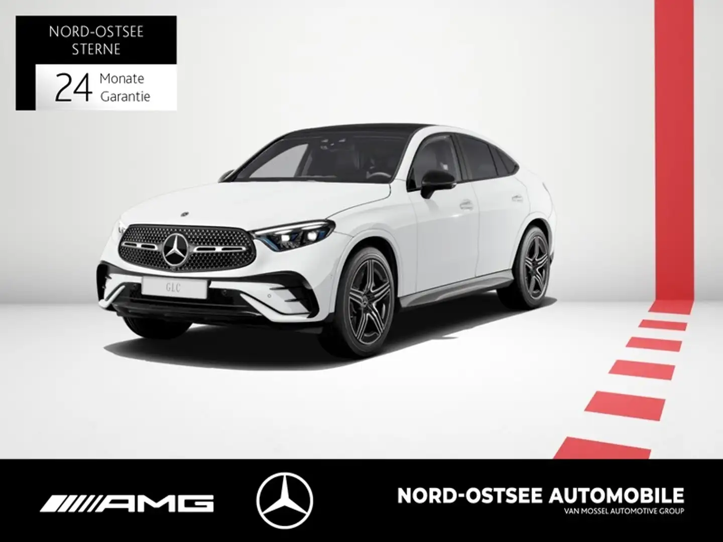 Mercedes-Benz GLC 220 d 4M COUPÈ AMG PANO 360° AHK SHZ NIGHT Weiß - 1