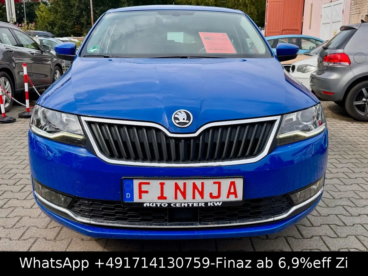 Skoda Rapid/Spaceback Clever-KLIMA-SHZG-PDC-TEMP-CARPLAY-AL Blau - 2