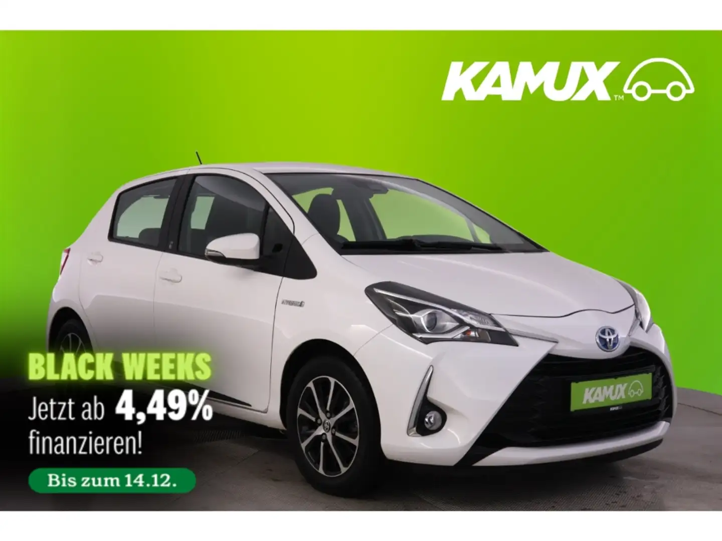 Toyota Yaris 1.5Hybrid Aut.Team D+KAMERA+KLIMA Weiß - 1