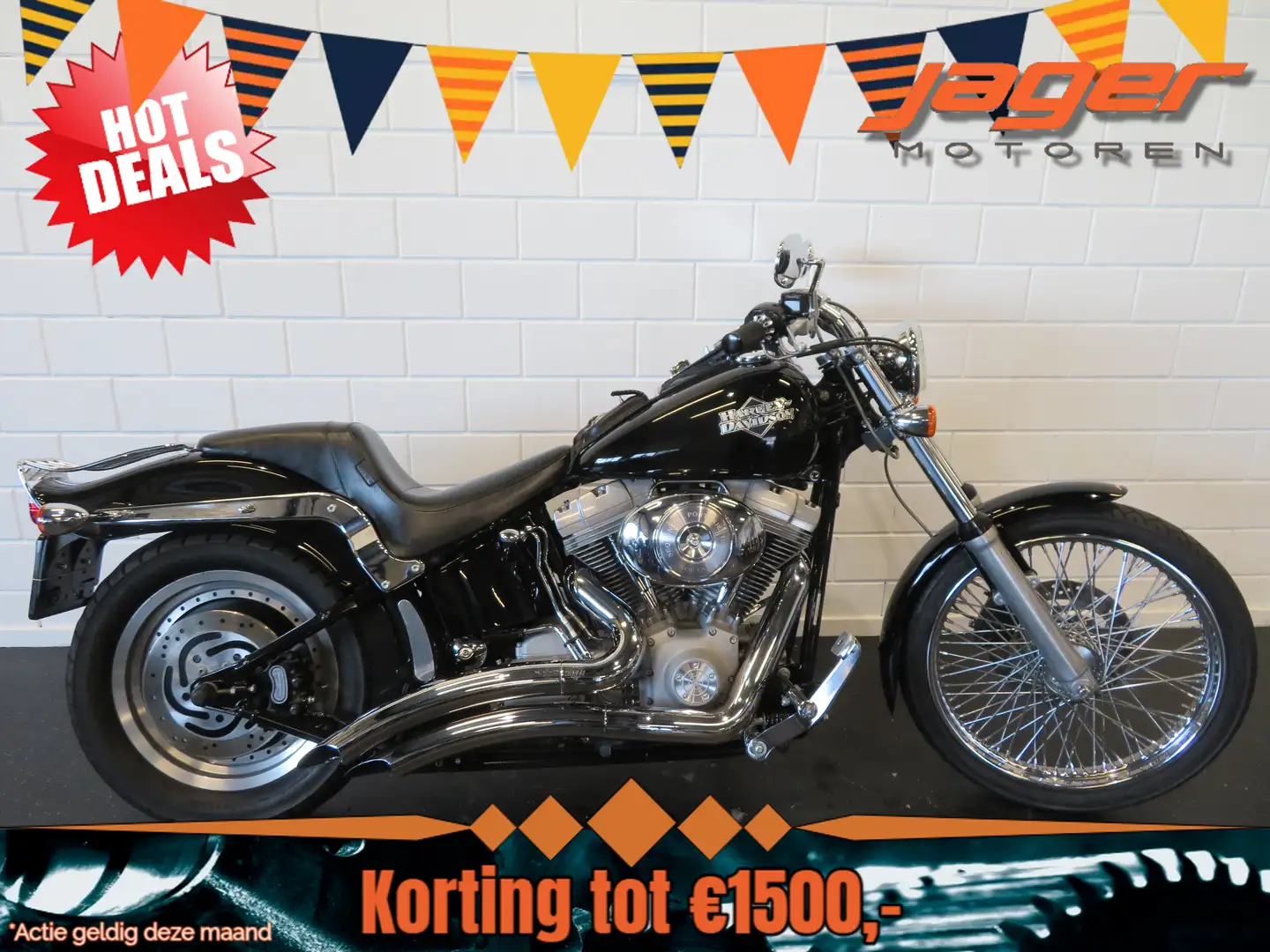 Harley-Davidson Softail FXSTI SPECIAL VOL OPTIES! Zwart - 1
