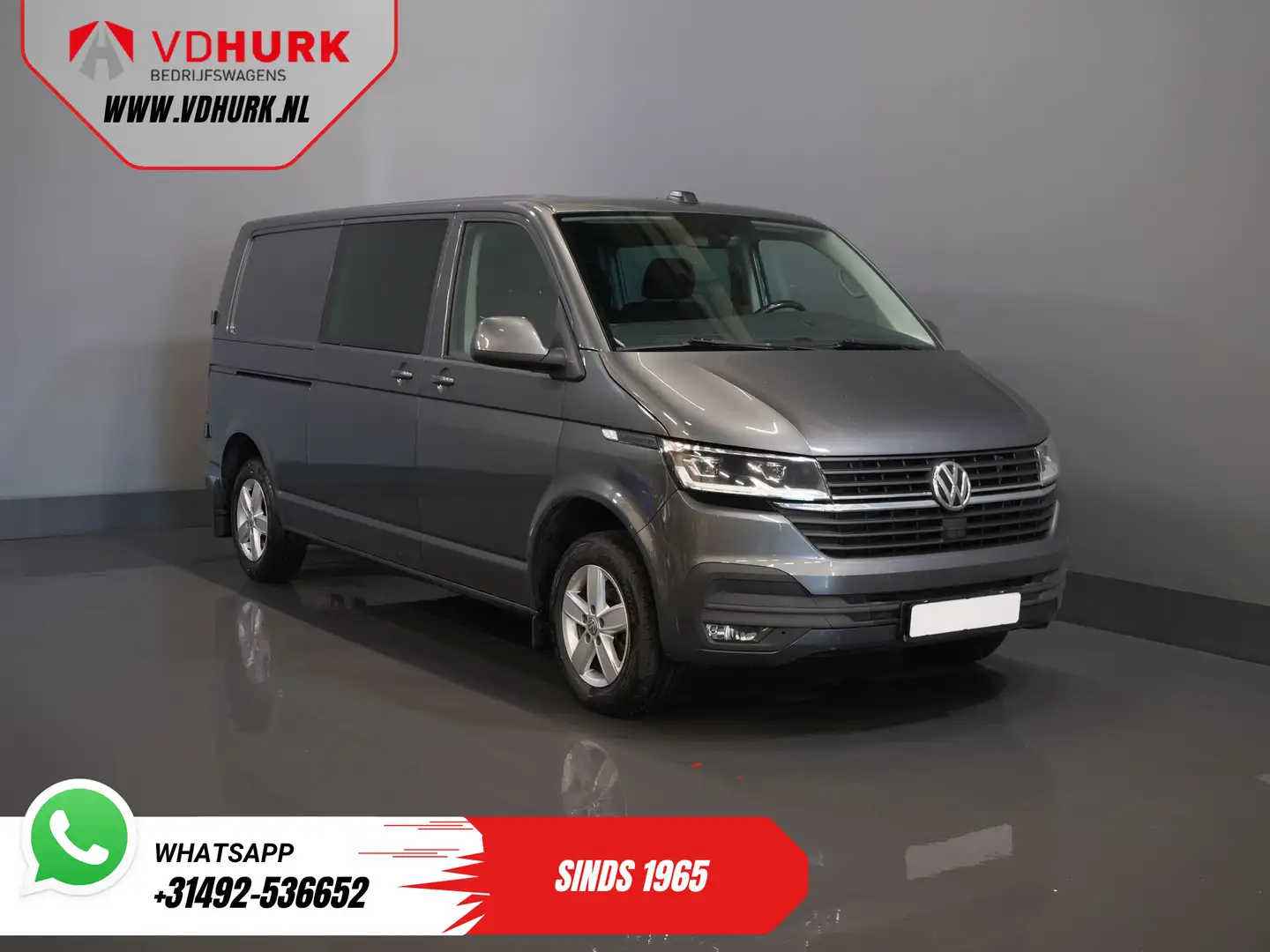Volkswagen Transporter 2.0 TDI 150 pk DSG Aut. L2 DC Dubbel Cabine MIXTO/ Grau - 1