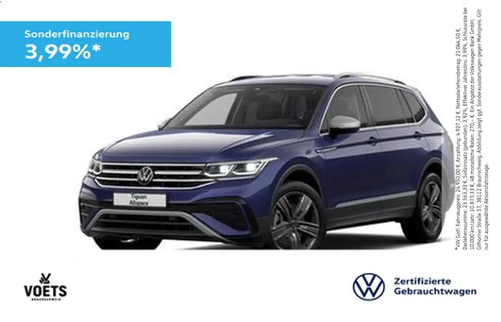Volkswagen Tiguan Allspace Elegance 2.0 TDI 4 Motion DSG AHK+STANDHZG+Rear... Blau - 1