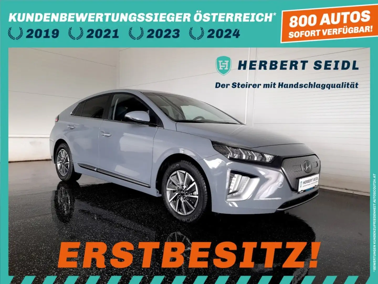 Hyundai IONIQ Elektro STYLE Aut. *WÄRMEPUMPE / VOLL LED / NAVI / ACC / KAMERA / INFINITY-SOUND-SYSTEM / KLIMAAUT.* Grau - 1