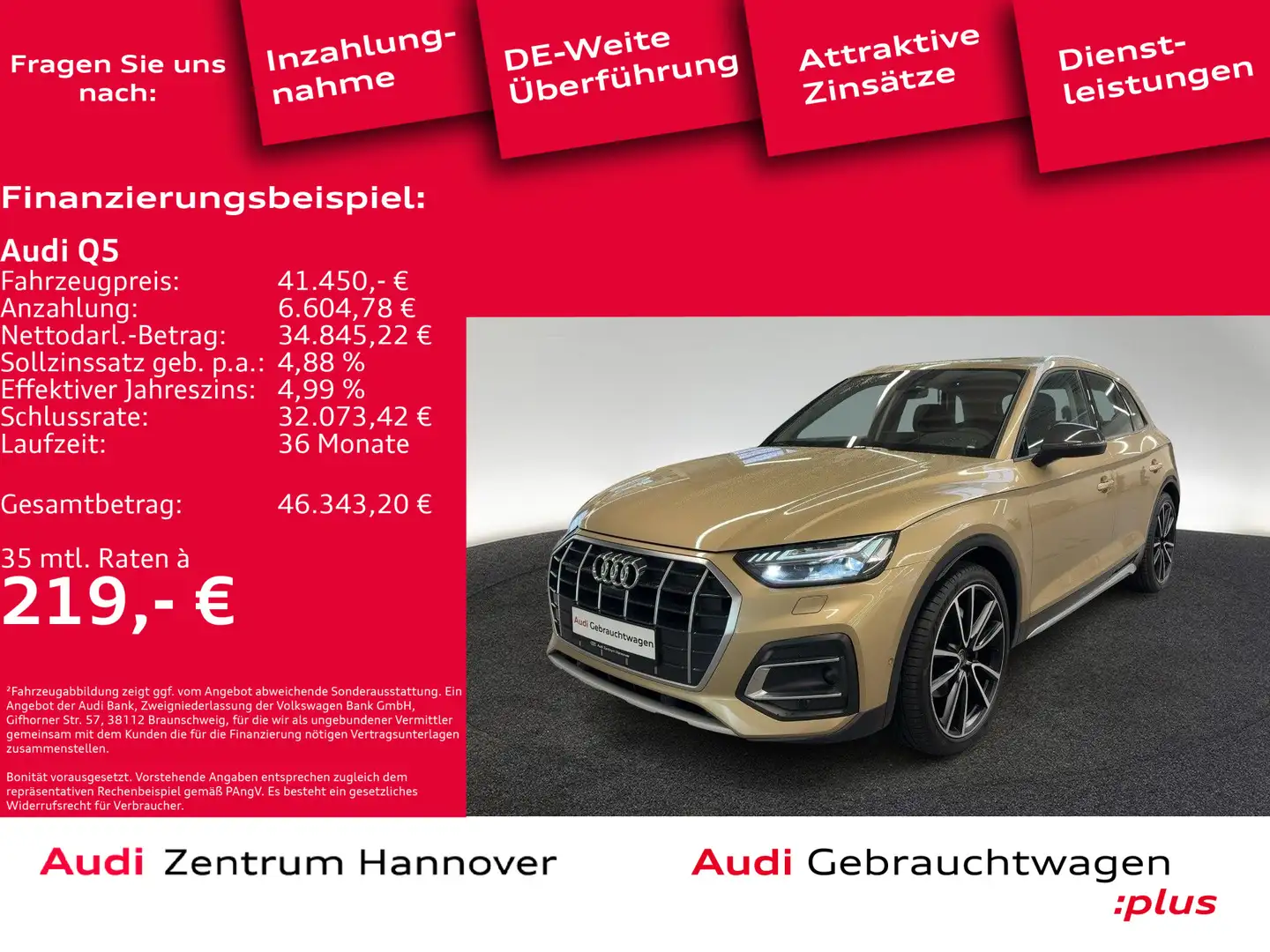 Audi Q5 40 TDI quattro advanced Matrix LED Pano air s Beige - 1