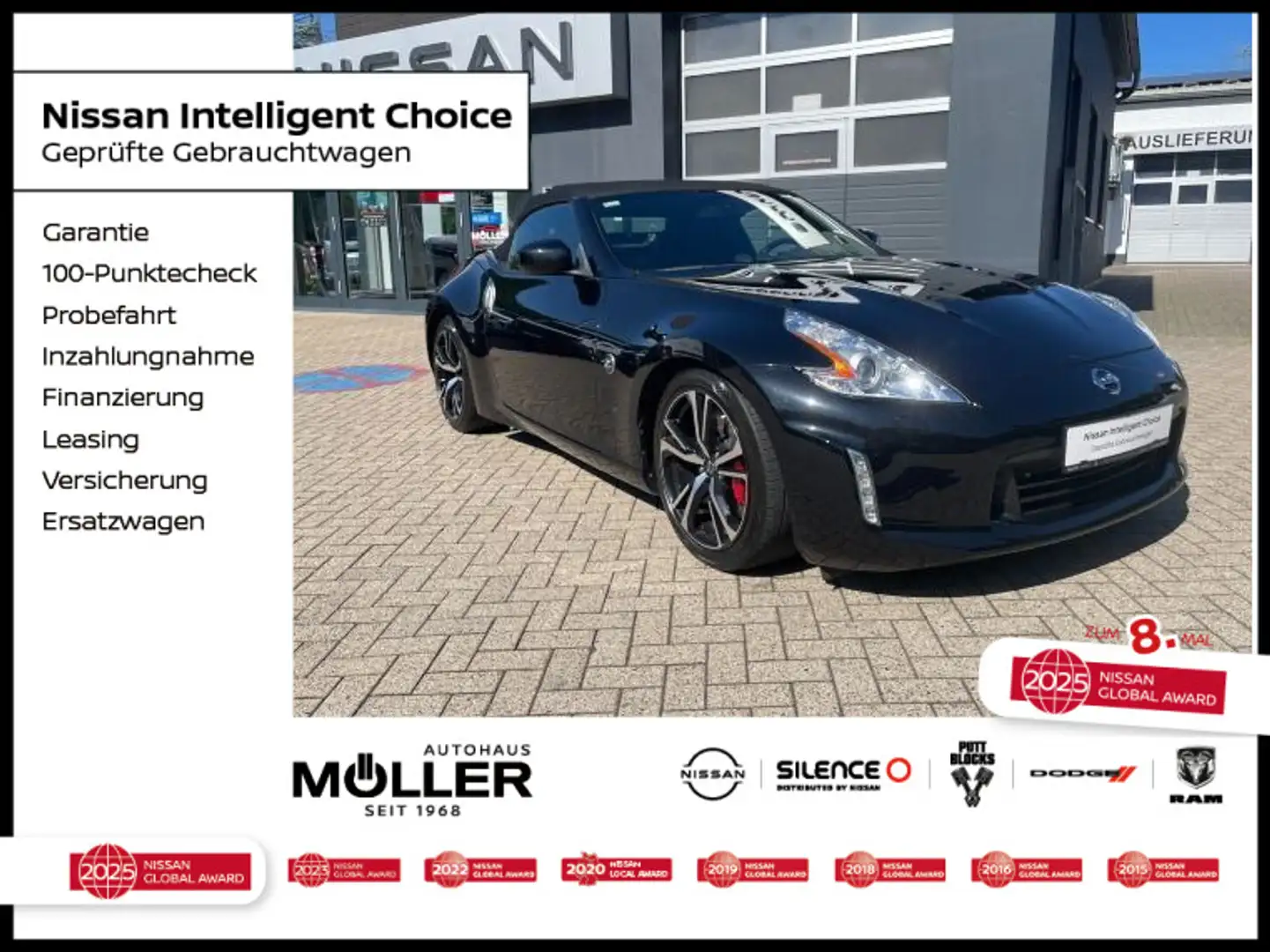 Nissan 370Z 3.7 V6 7AT Roadster Pack Navi Kamera SH SL Schwarz - 1