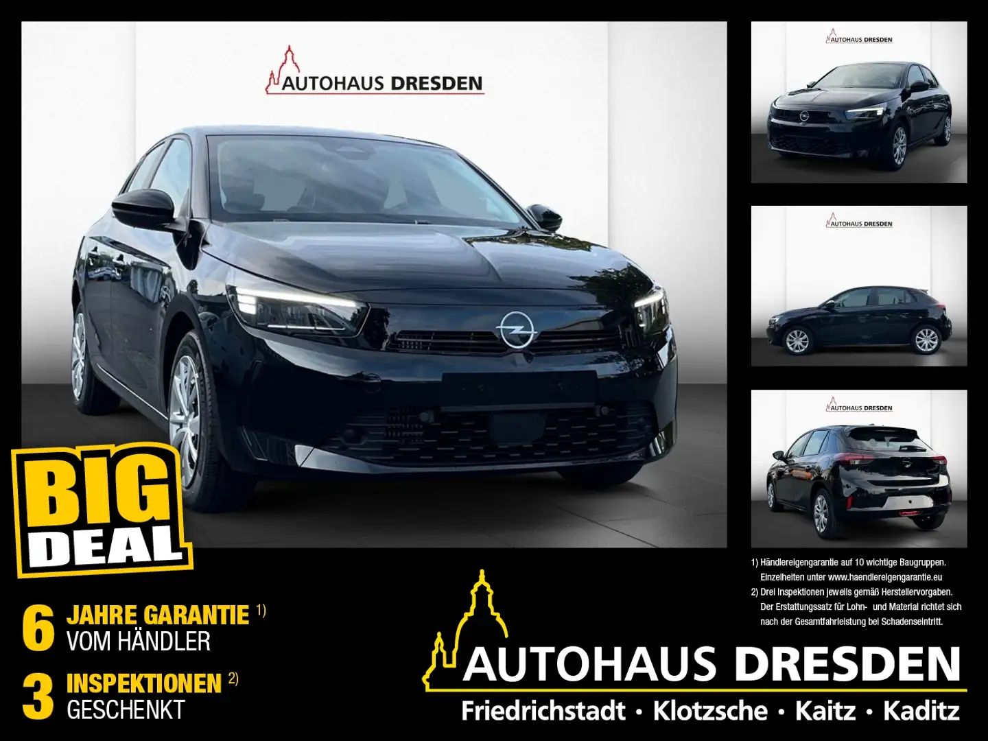 Opel Corsa F 1.2 Turbo Edition LED+SHZ+Fernlichtass. Schwarz - 1