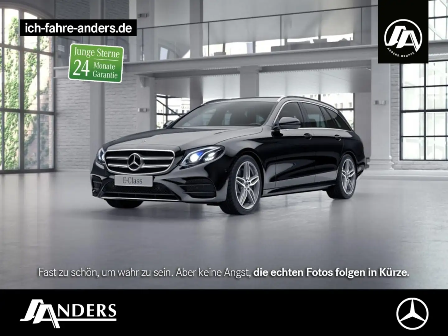 Mercedes-Benz E 220 d T AMG+COM+Distr+Burm+SHD+Sthz+LED+EASY-P Zwart - 1
