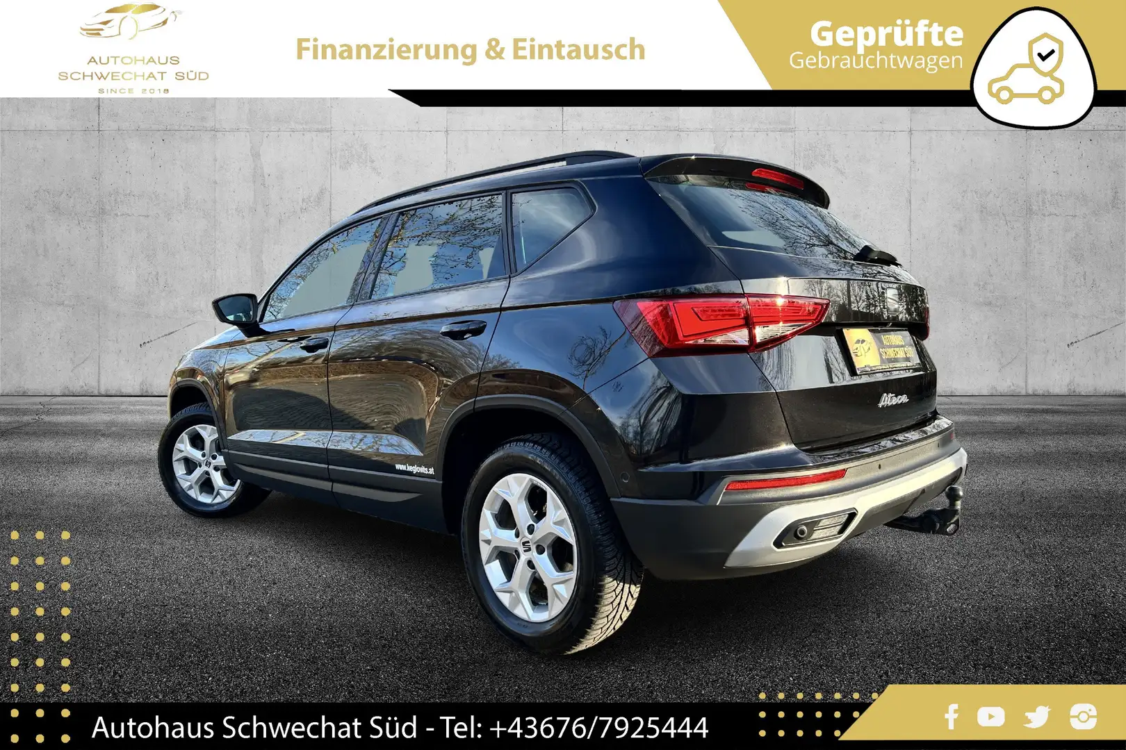 SEAT Ateca 1,0 Style // TOP AUSSTATTUNG // ANHK // MWST // Schwarz - 2