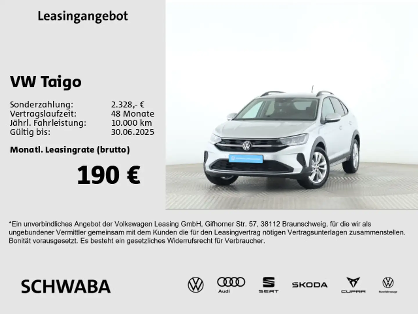 Volkswagen Taigo Life 1.0TSI DSG *ACC*VIRTUAL*LED*LANE*17'' Argent - 1